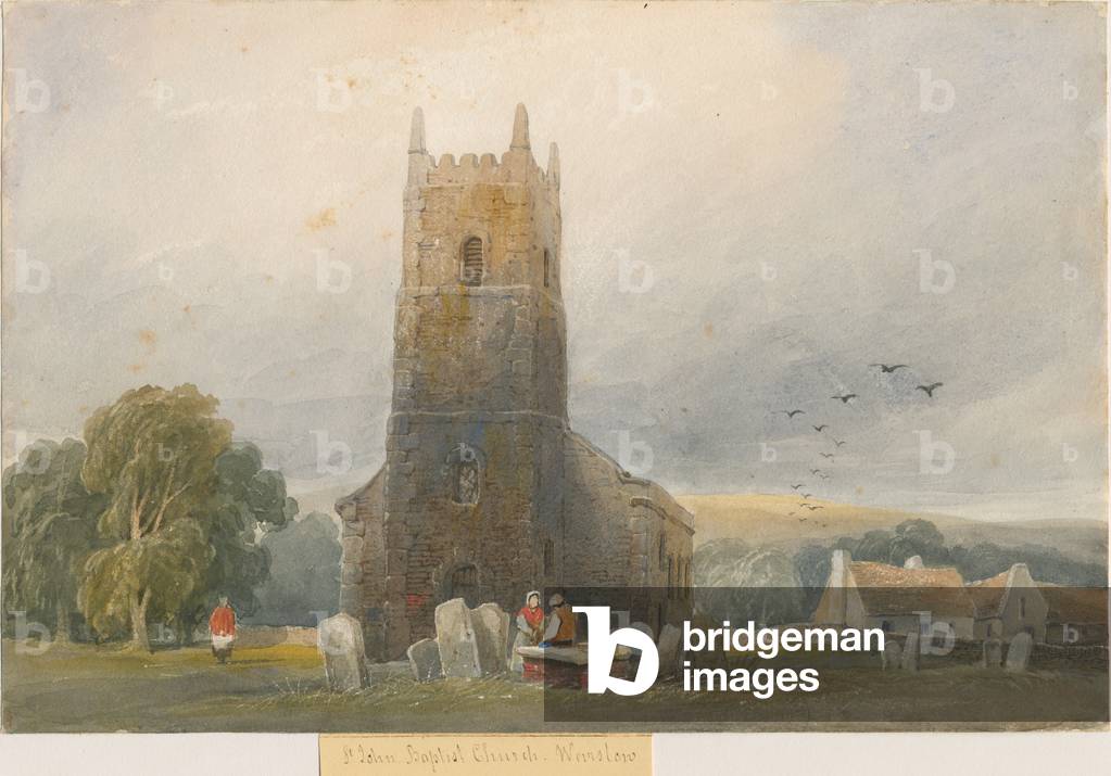 Warslow Church: water colour painting, nd [c1830-1840] (painting)