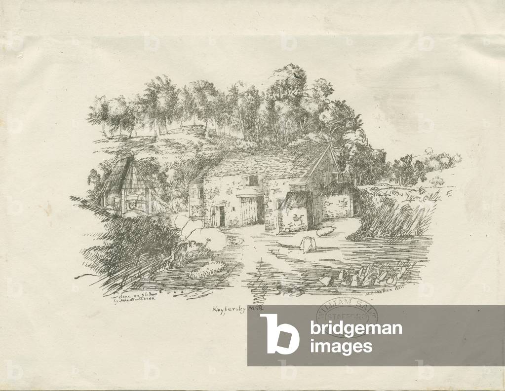 Biddulph - Knypersley Mill: lithograph (vignetted), [c 1826] (print)