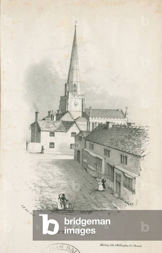 Uttoxeter Church - lithograph, 1838 (print)