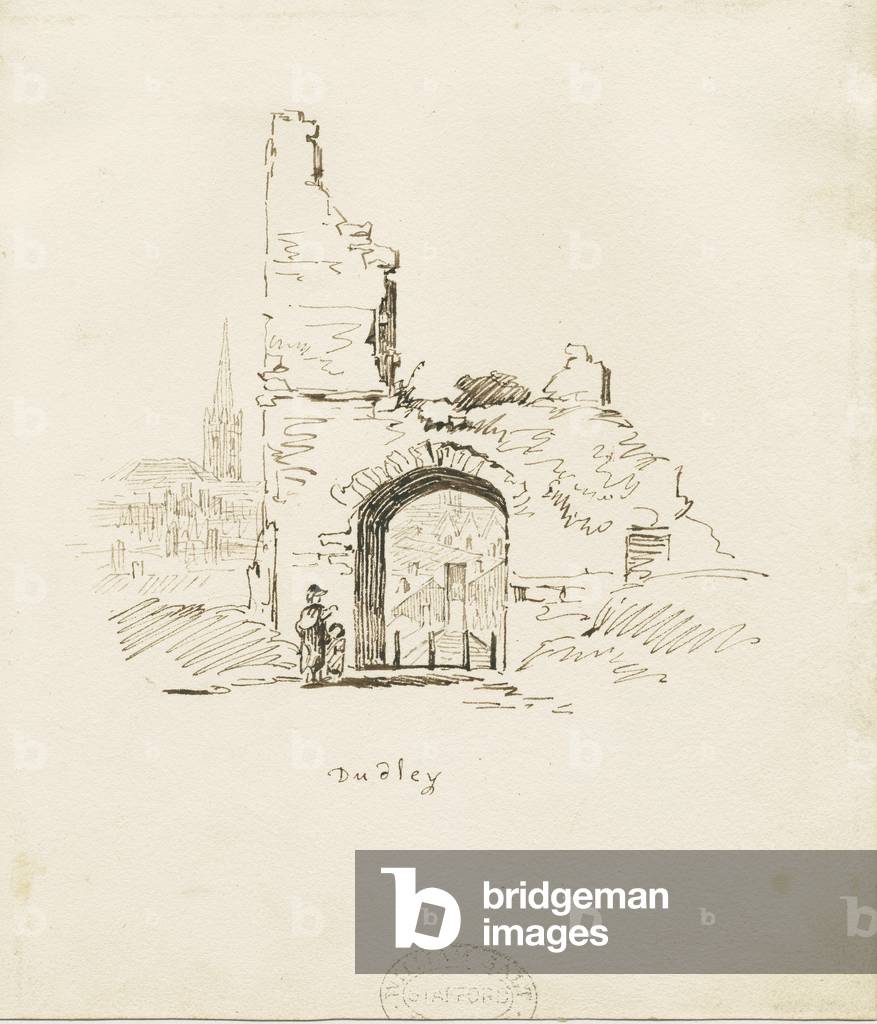 Dudley Castle - The Keep: pencil sketch, nd [19th cent] (drawing)