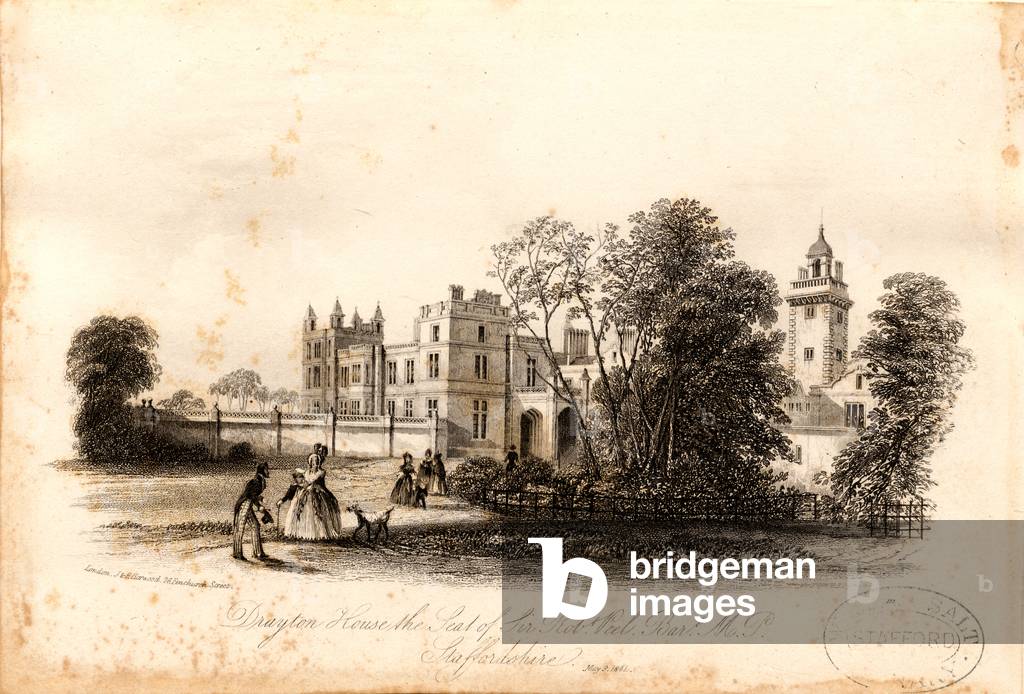 Drayton Bassett - 'Drayton Manor' : line engraving (vignetted), 9 May 1841 (print)