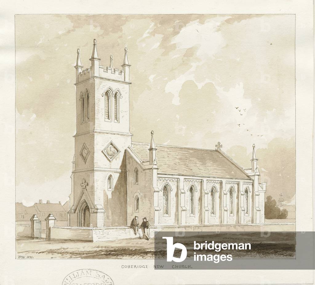 Cobridge Church: pen and wash drawing, 1841 (drawing)