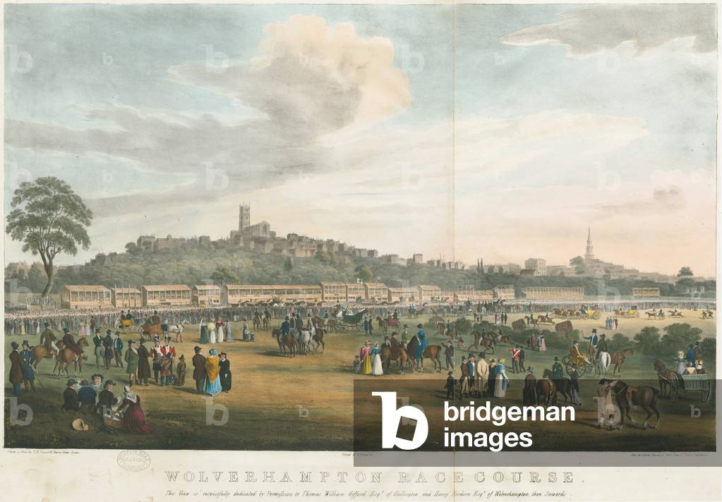 Wolverhampton - Race Course: coloured lithograph, nd [c 1826] (print)