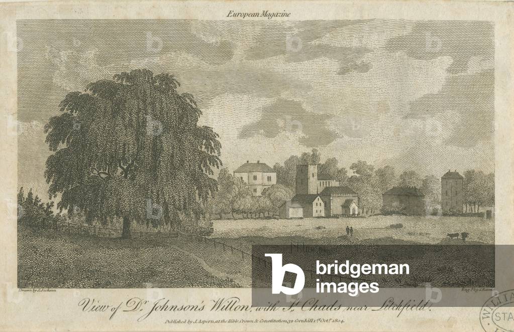 Lichfield - 'Dr. Johnson's' Willow Tree: engraving, nd [c 1804] (print)