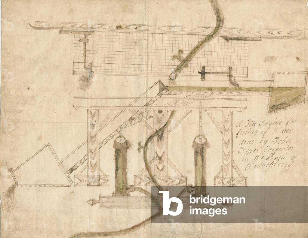 Wednesbury  - A Tilt Engine: pen and ink drawing, nd [c 1710] (drawing)