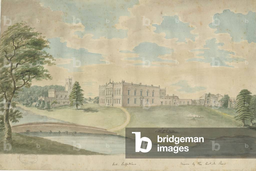 Unknown location - Hall: water colour painting, nd [c 1762-1802] (painting)