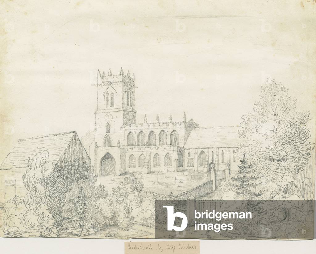 Eccleshall Church: pencil drawing, 6 May 1825 (drawing)