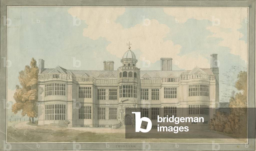 Ingestre Hall: water colour painting, nd [1791] (painting)