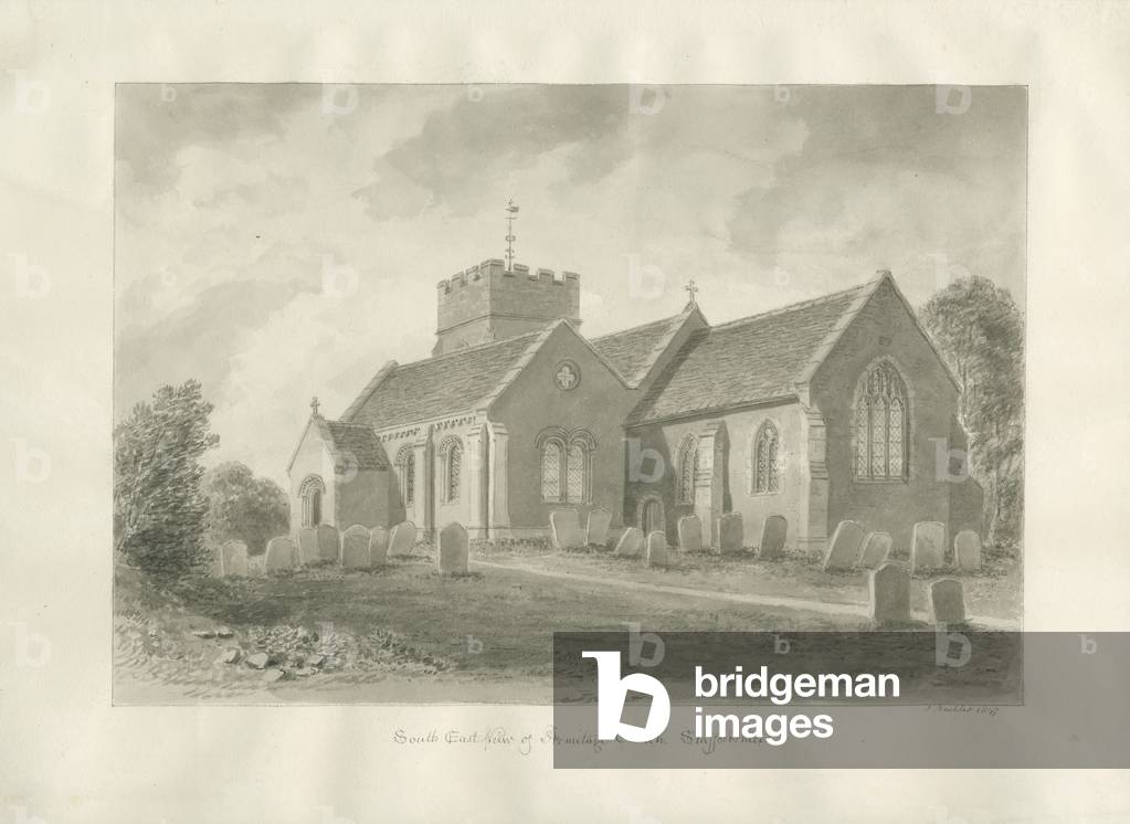 Armitage Church: sepia drawing, 1823 (drawing)