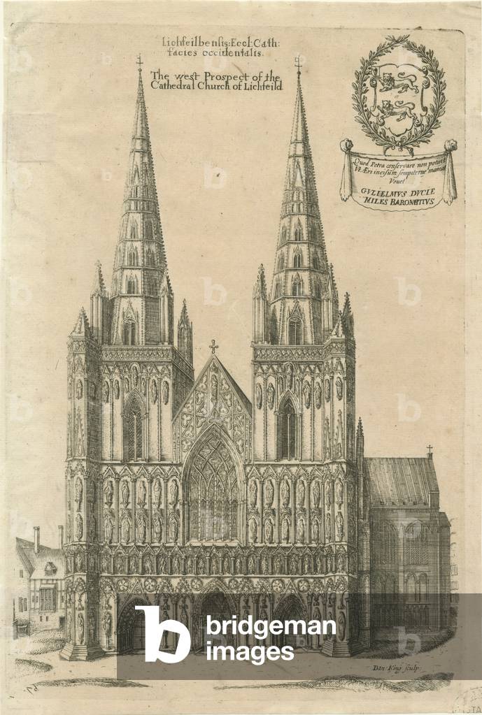 Lichfield Cathedral - West Front: engraving, nd [?late 17th cent] (print)