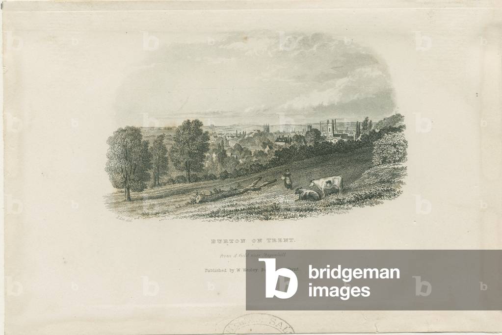 Burton-upon-Trent Bridge and Town: steel engraving, nd [?19th cent] (print)