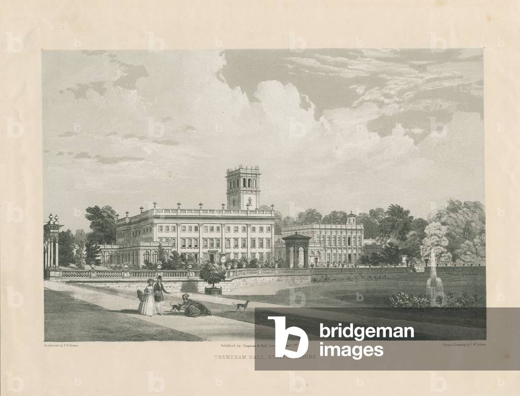 Trentham Hall: lithotint engraving, nd [c 1846] (print)
