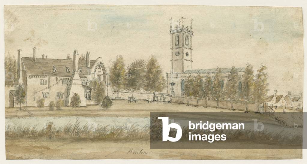 Burton-upon-Trent Abbey: water colour painting, nd [c 1795] (painting)