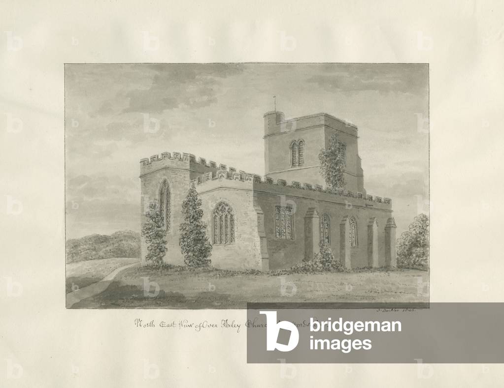 Arley Church: sepia drawing, 1846 (drawing)