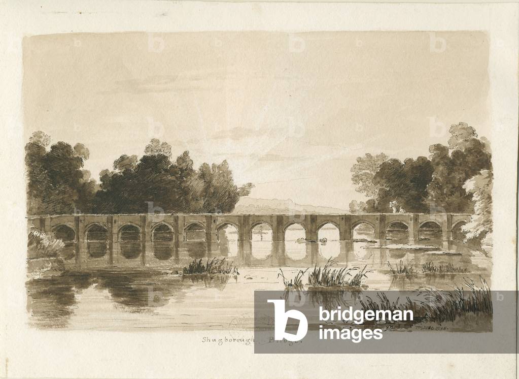 Shugborough Bridge: sepia drawing, 1836 (drawing)
