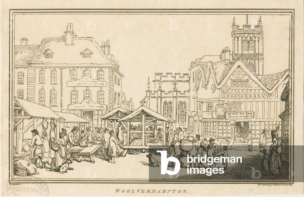 Wolverhampton - Market Place: etching , nd [c 1799] (print)