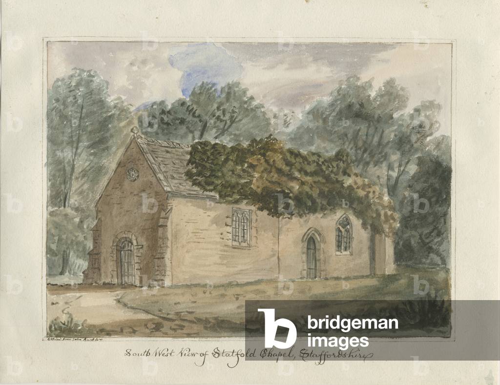 Statfold Chapel: water colour painting, nd [?mid 19th cent] (painting)