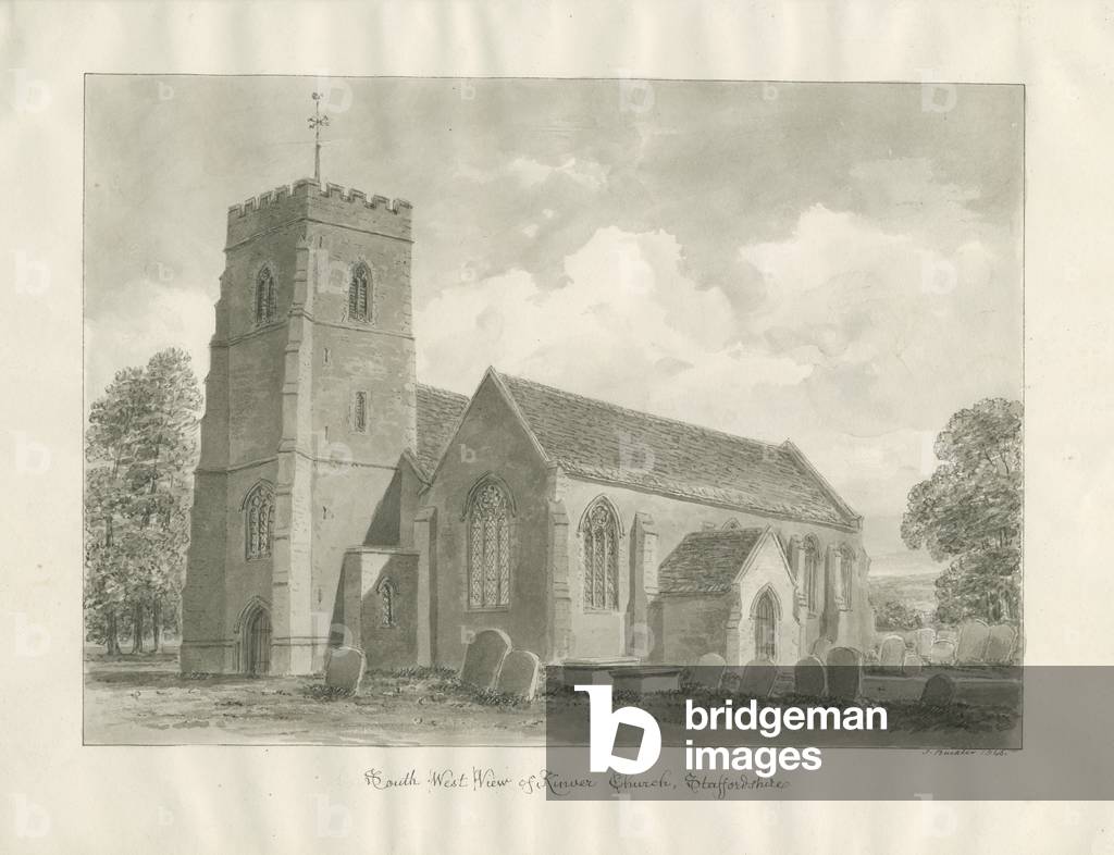 Kinver Church: sepia drawing, 1846 (drawing)