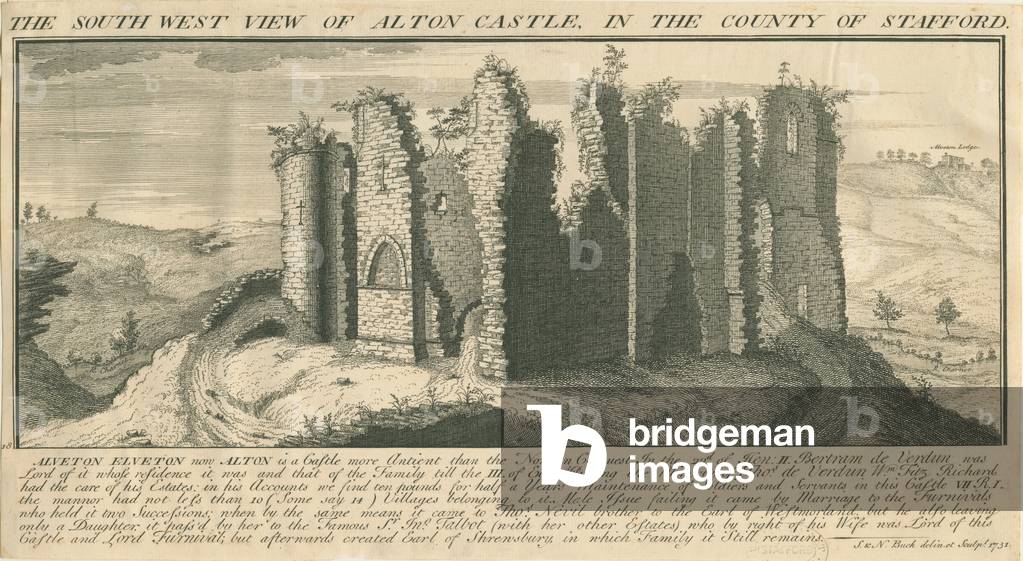 Alton Castle : engraving, 1731 (print)