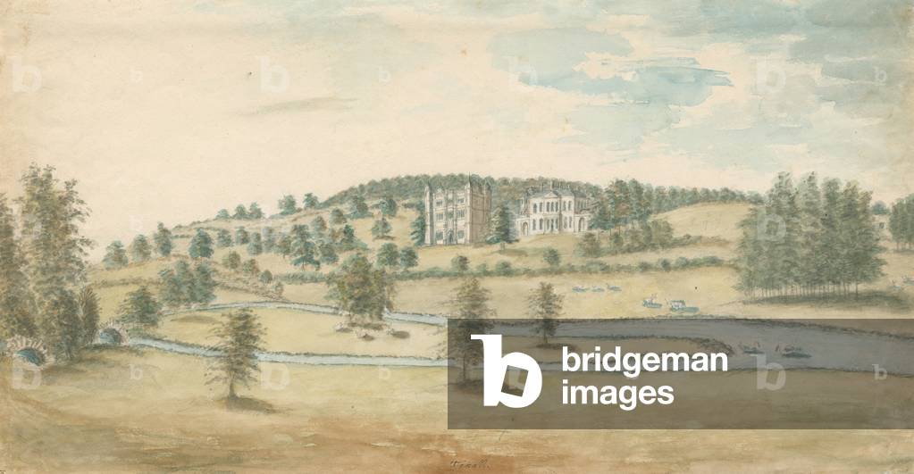 Tixall Hall and Gatehouse: water colour painting, nd [1762-1802] (painting)