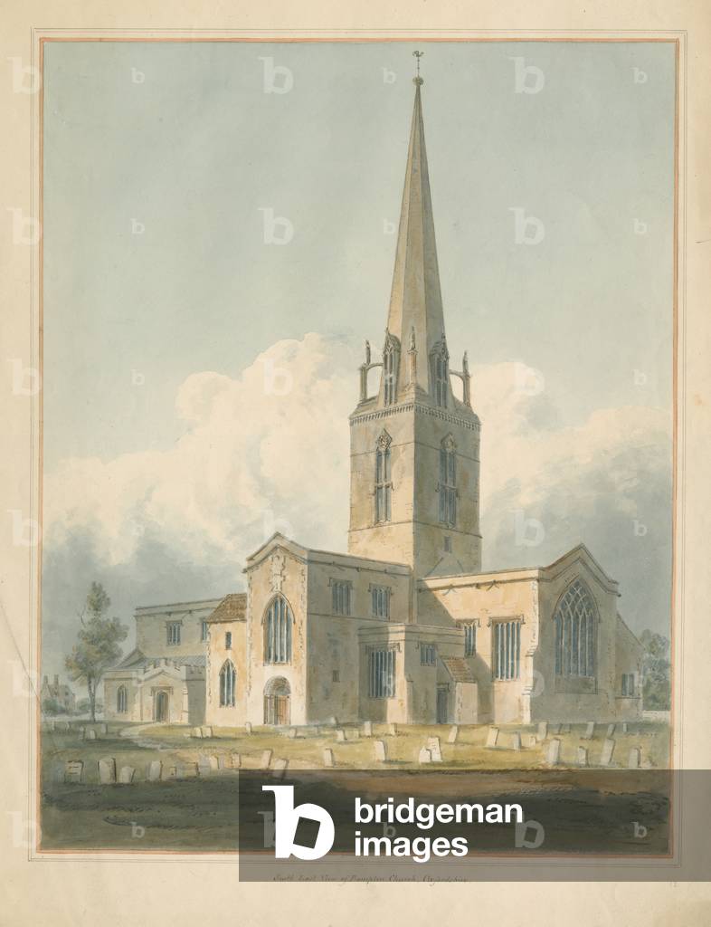 Oxfordshire - Bampton Church, 1802 (w/c on paper)