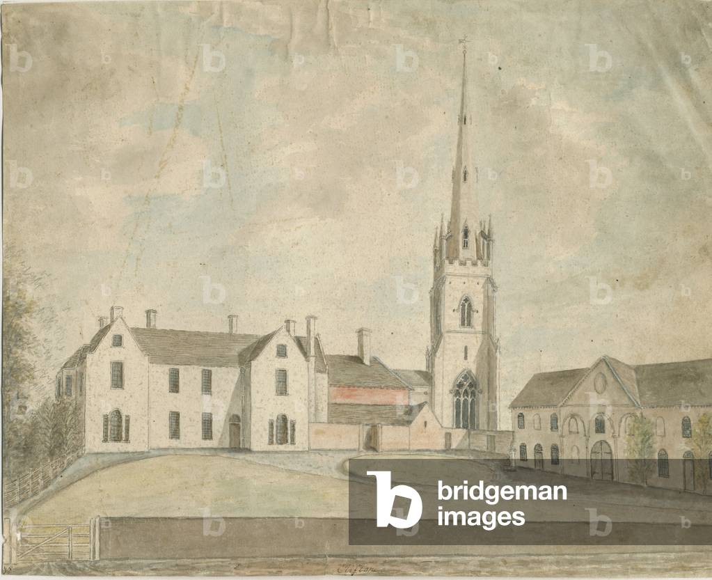 Clifton Campville Church: water colour painting, nd [c 1790] (painting)