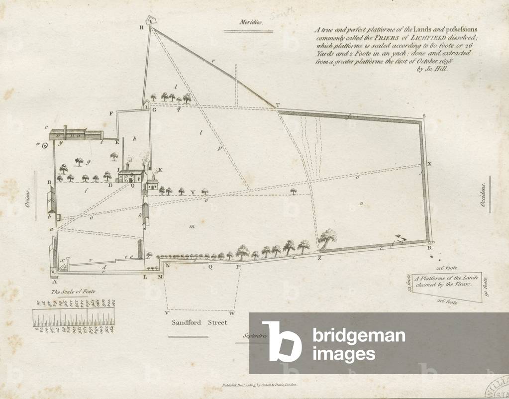 Lichfield - Greyfriars: engraving, 1638 (print)