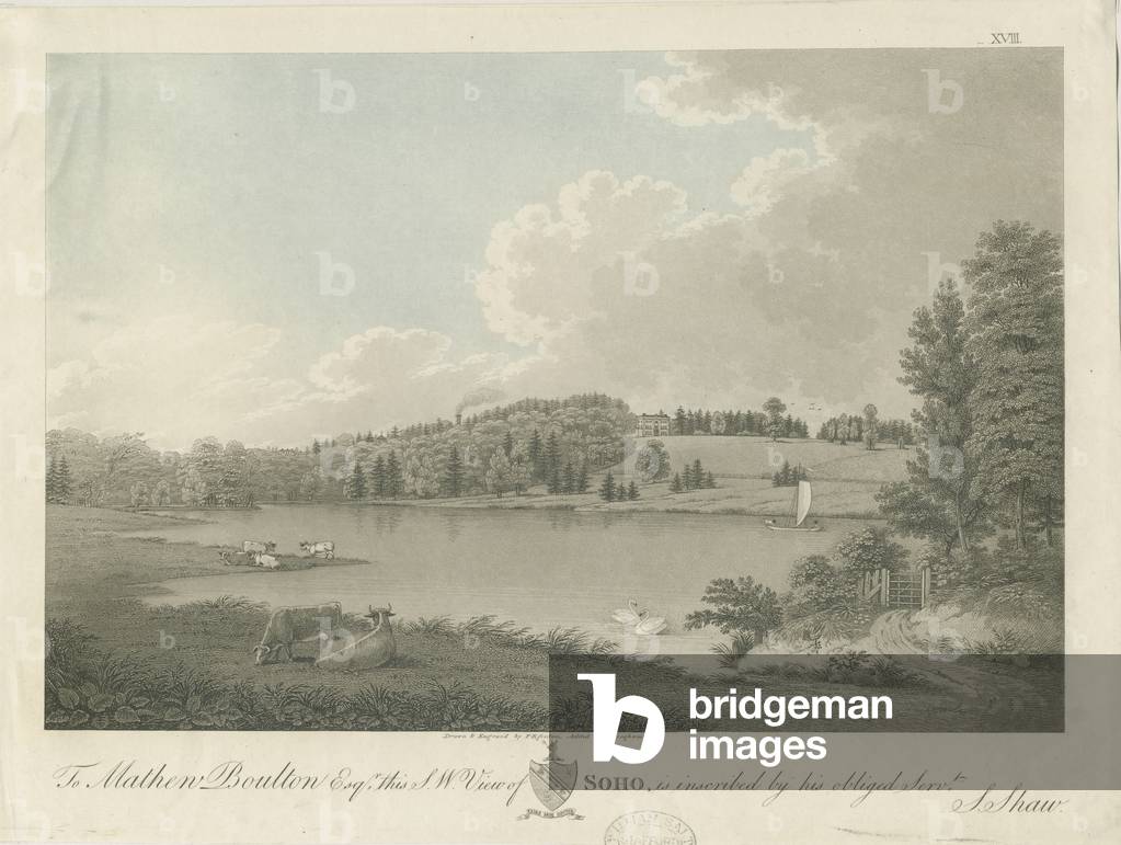 Soho - [Matthew Boulton's] House: engraving, nd [c 1798] (print)