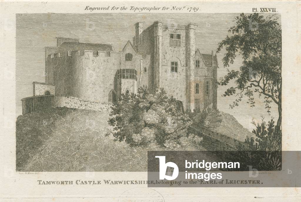 Tamworth Castle: engraving, nd [c 1799] (print)