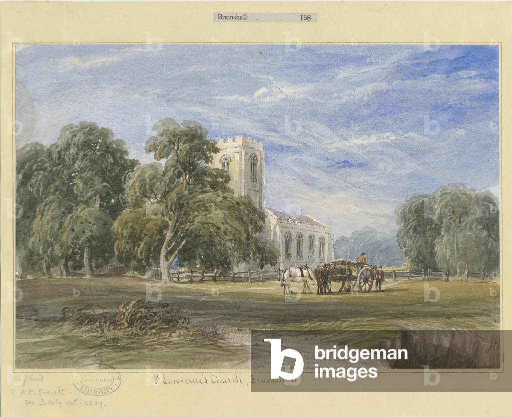 Bramshall Church: water colour painting, nd [c1830-1840] (painting)