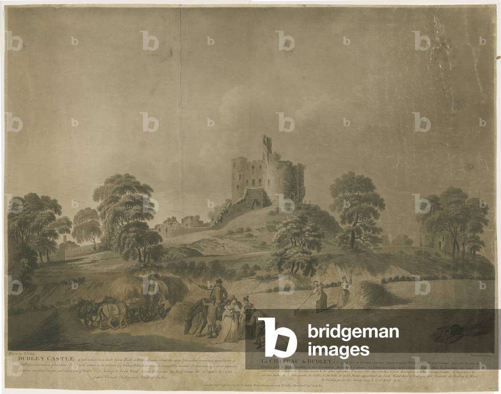 Dudley Castle: - The Keep: aquatint with engraved description, nd [c 1793] (print)