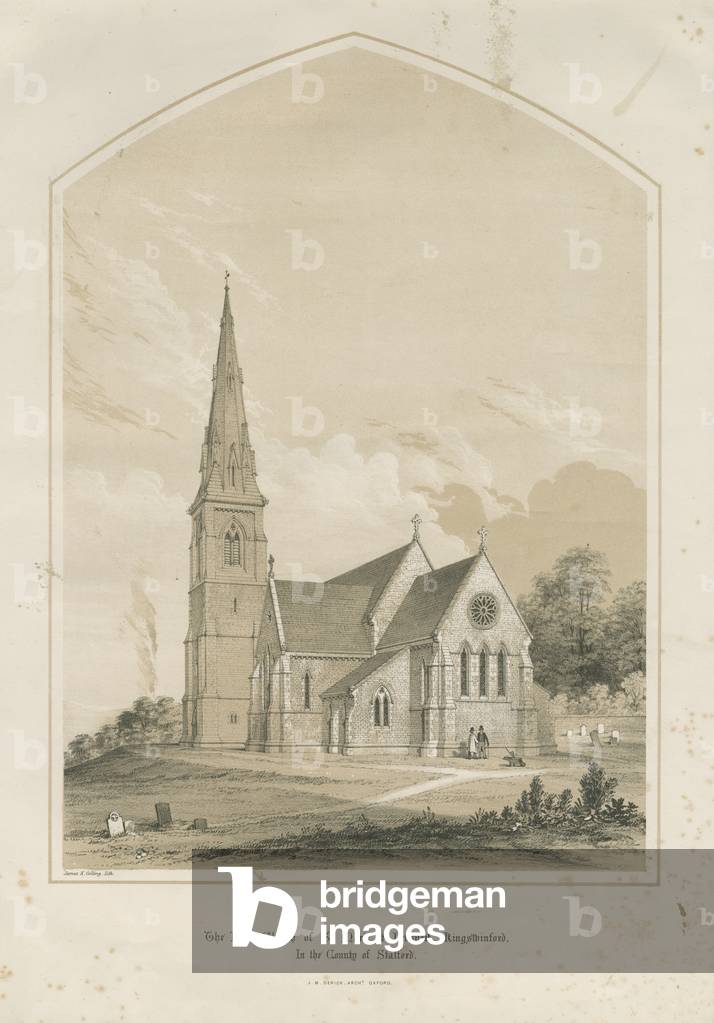 Pensnett Church - 'Church of St. Mark': tinted lithograph, nd [ (print)