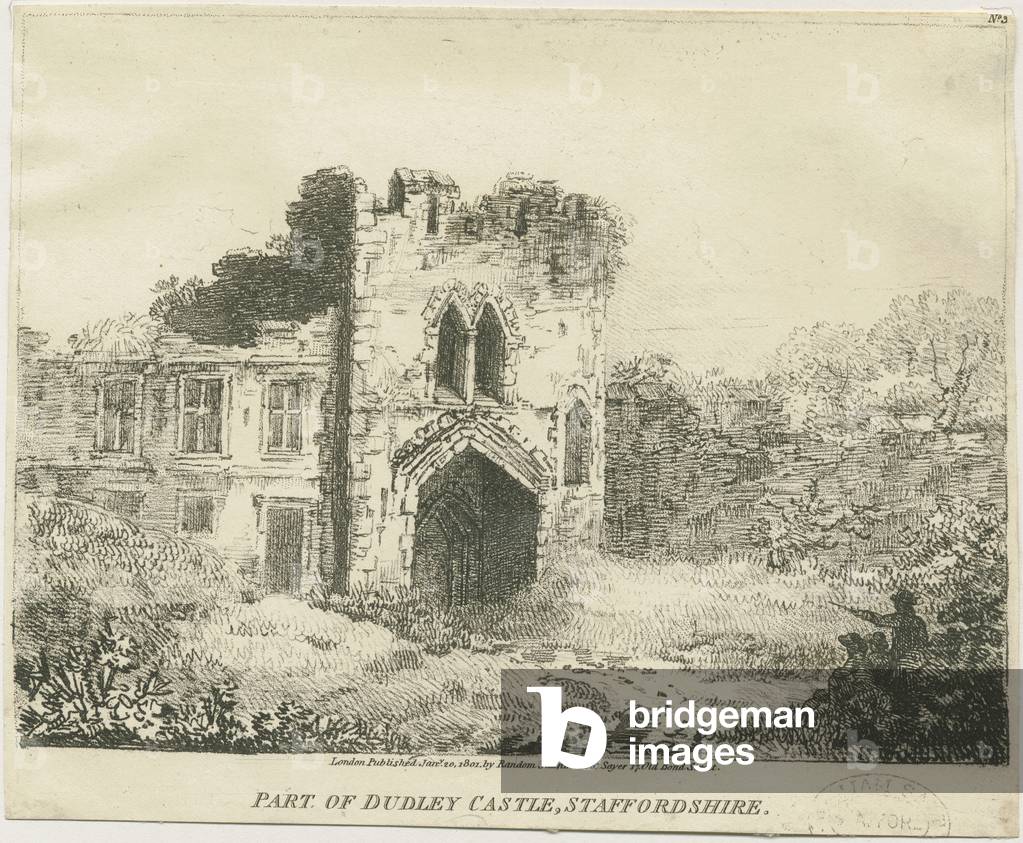 Dudley Castle - The Gatehouse: lithograph, nd [c 1801] (print)