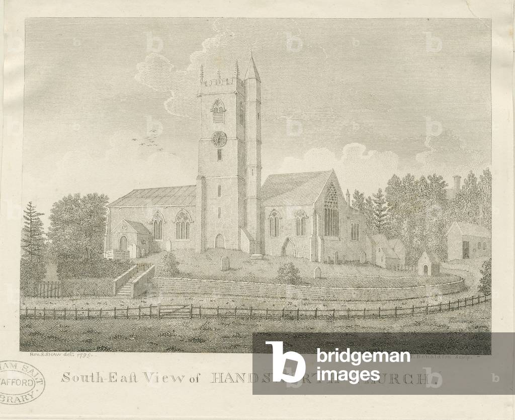 Handsworth Church: engraving, 1795 (print)