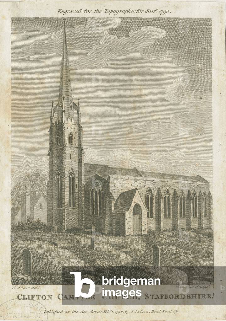 Clifton Campville Church: engraving, nd [1790] (print)