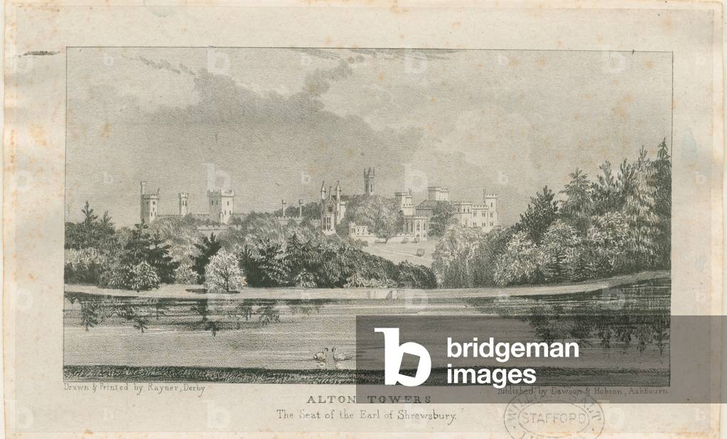 Alton 'Abbey' (now Alton Towers): lithograph, nd [c.1839] (print)