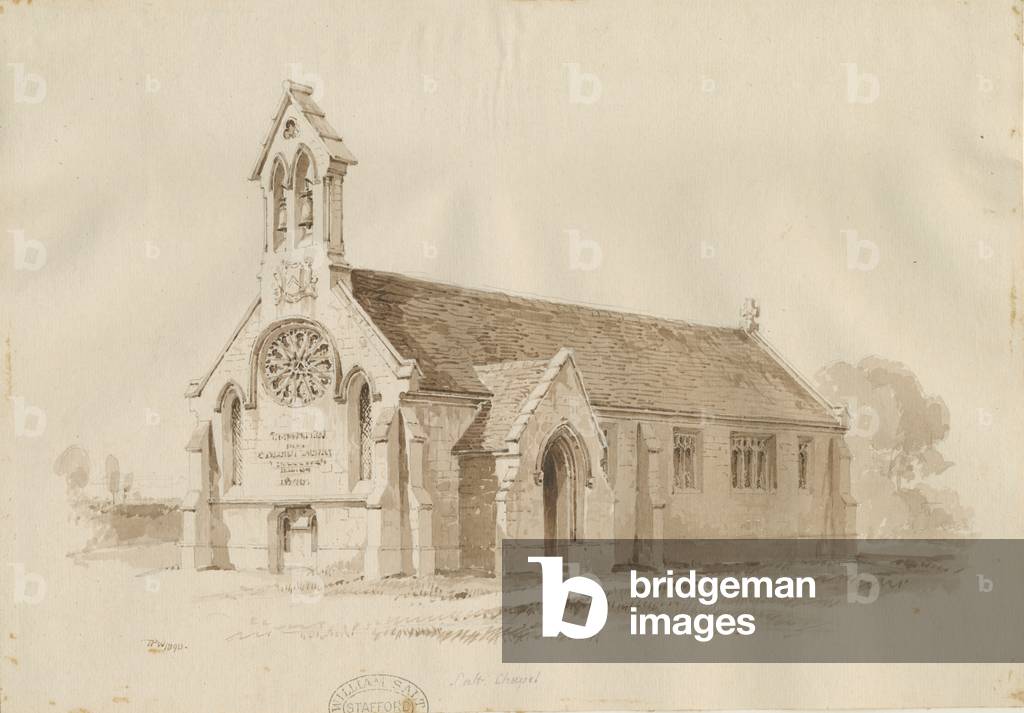 Stafford - Salt Chapel [St. James']: pen and wash drawing, 1840 (drawing)