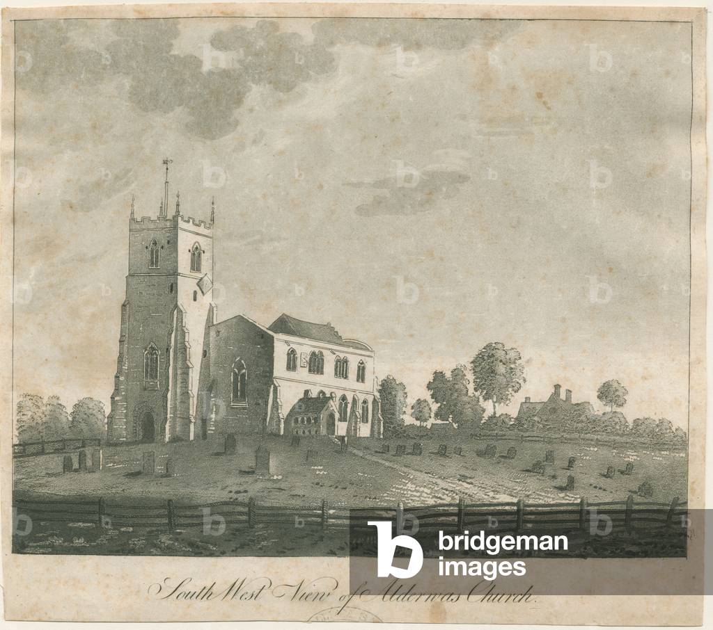 Alrewas Church: aquatint engraving , nd [?18th cent] (print)