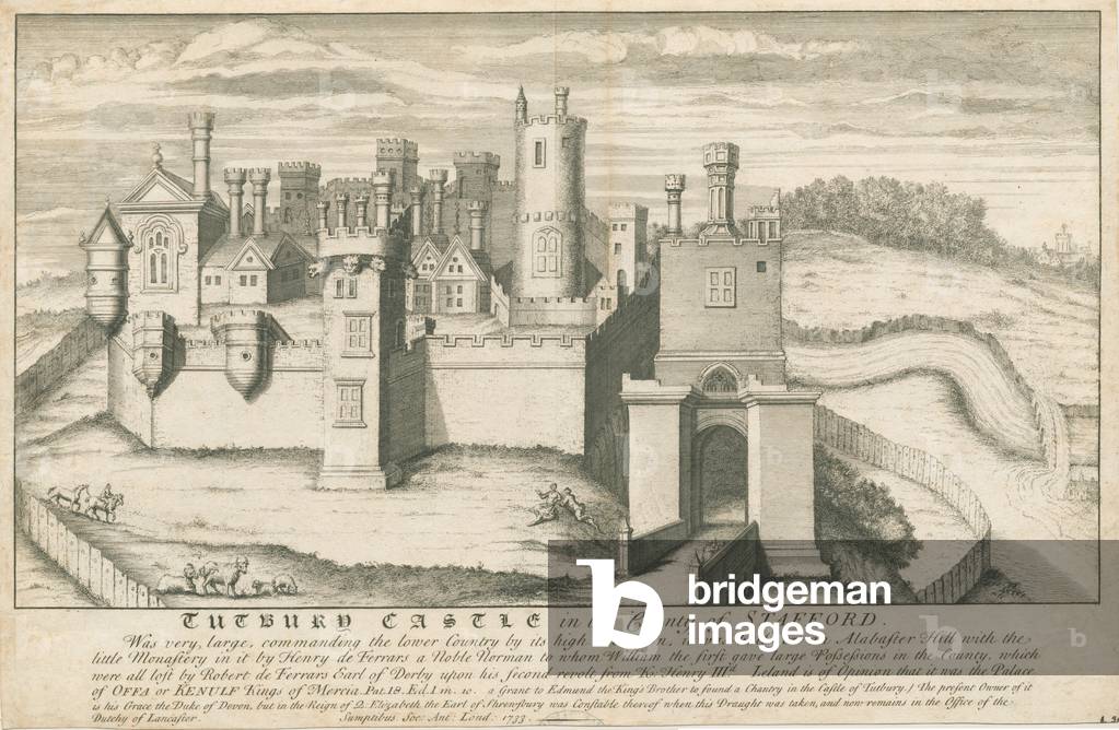 Tutbury Castle: copper-plate engraving, nd [c 1733] (print)