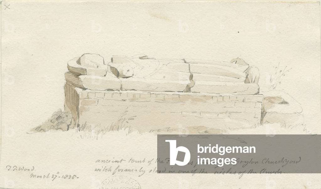 Gayton Church: pencil and wash drawing, 27 Mar 1838 (drawing)