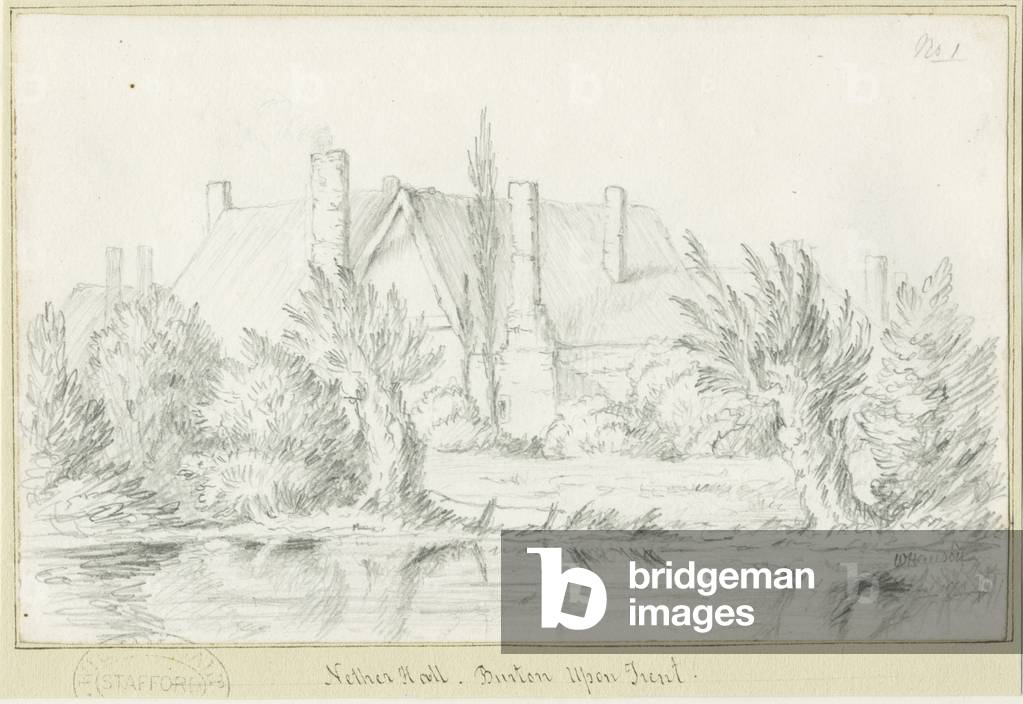 Burton-upon-Trent - Nether Hall: pencil drawing, nd [?19th cent] (drawing)