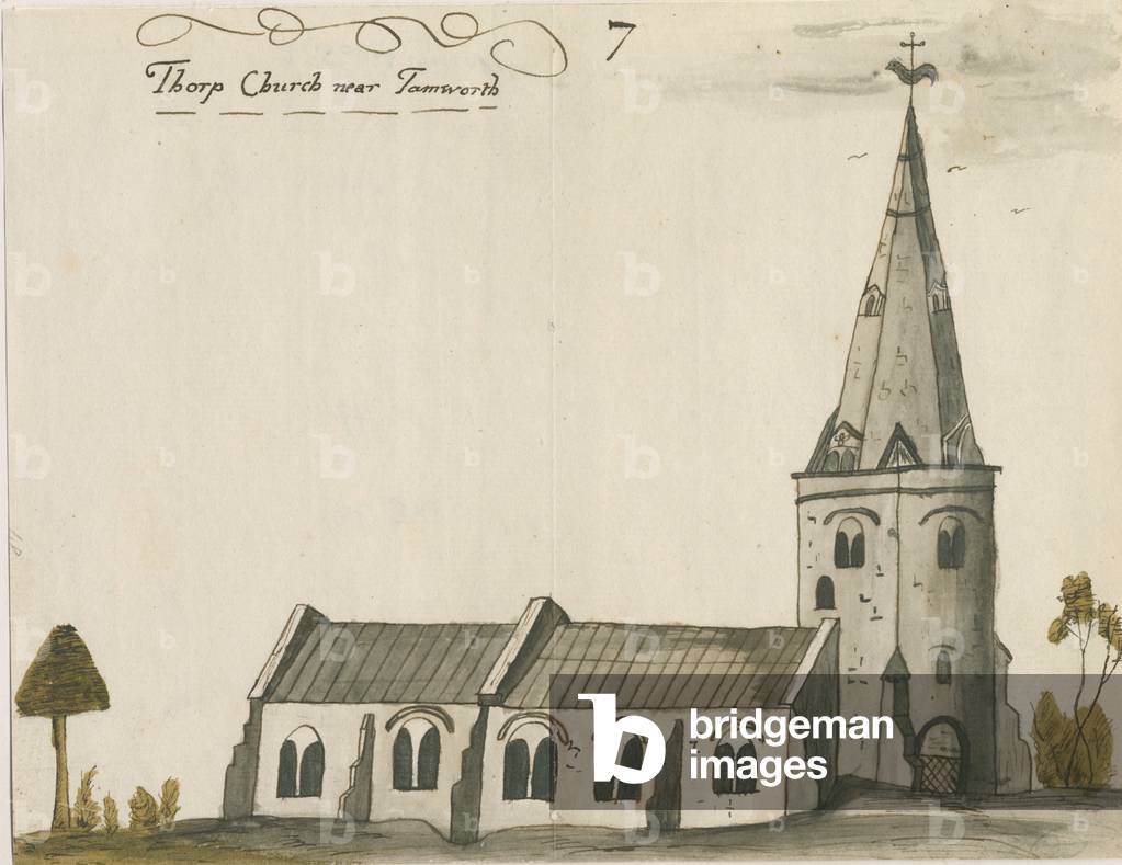 Thorpe Constantine Church: water colour painting, nd [c 1784] (painting)