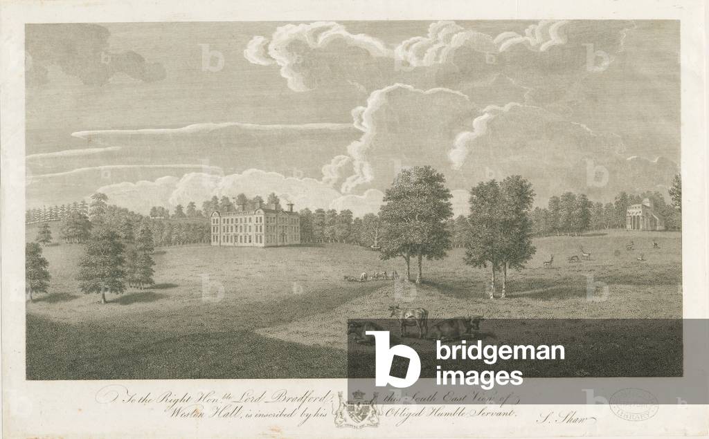 Weston-under-Lizard - Hall: engraving, nd [1762-1802] (print)