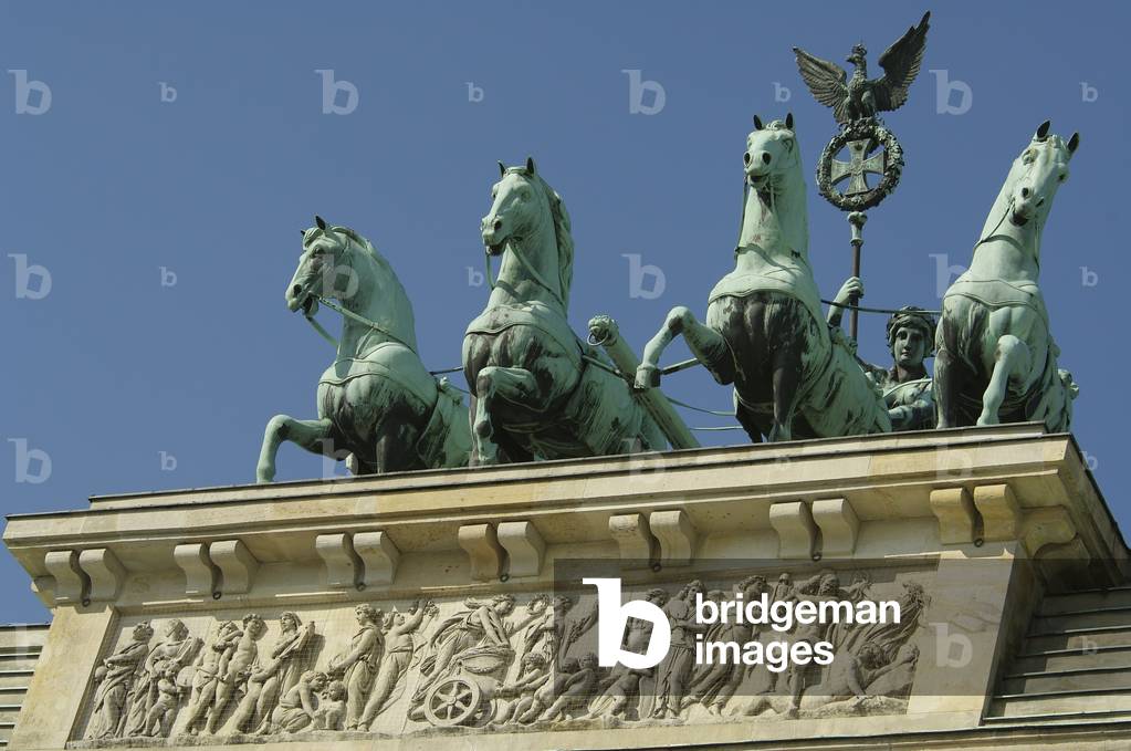View of the quadriga of the Brandenburg Gate, 1789-91 (photo)
