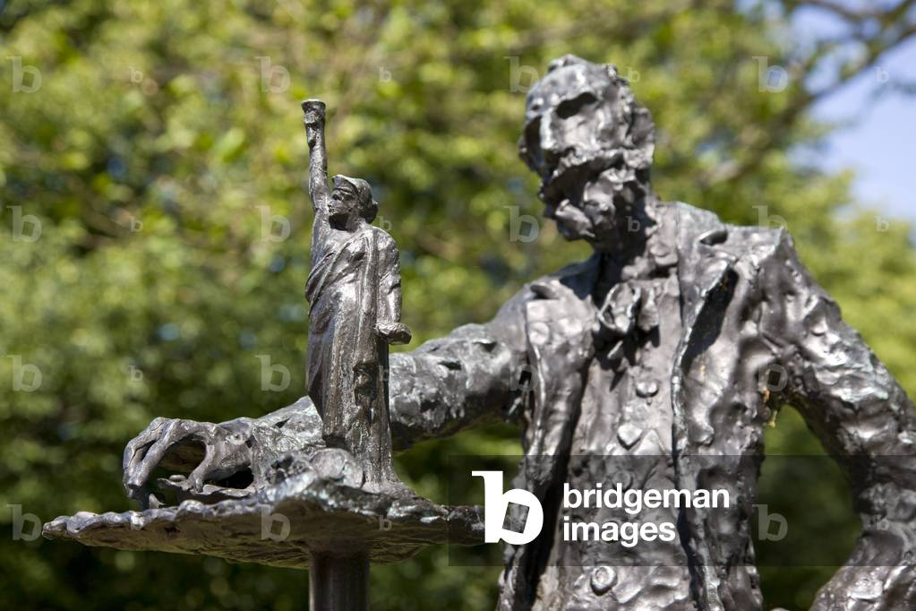 Sculpture of Frederic Bartholdi the French Sculptor of the Statue of Liberty on Liberty Island (photo)

