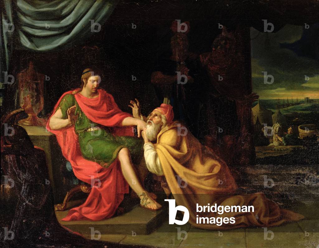 Priam and Achilles (oil on canvas)