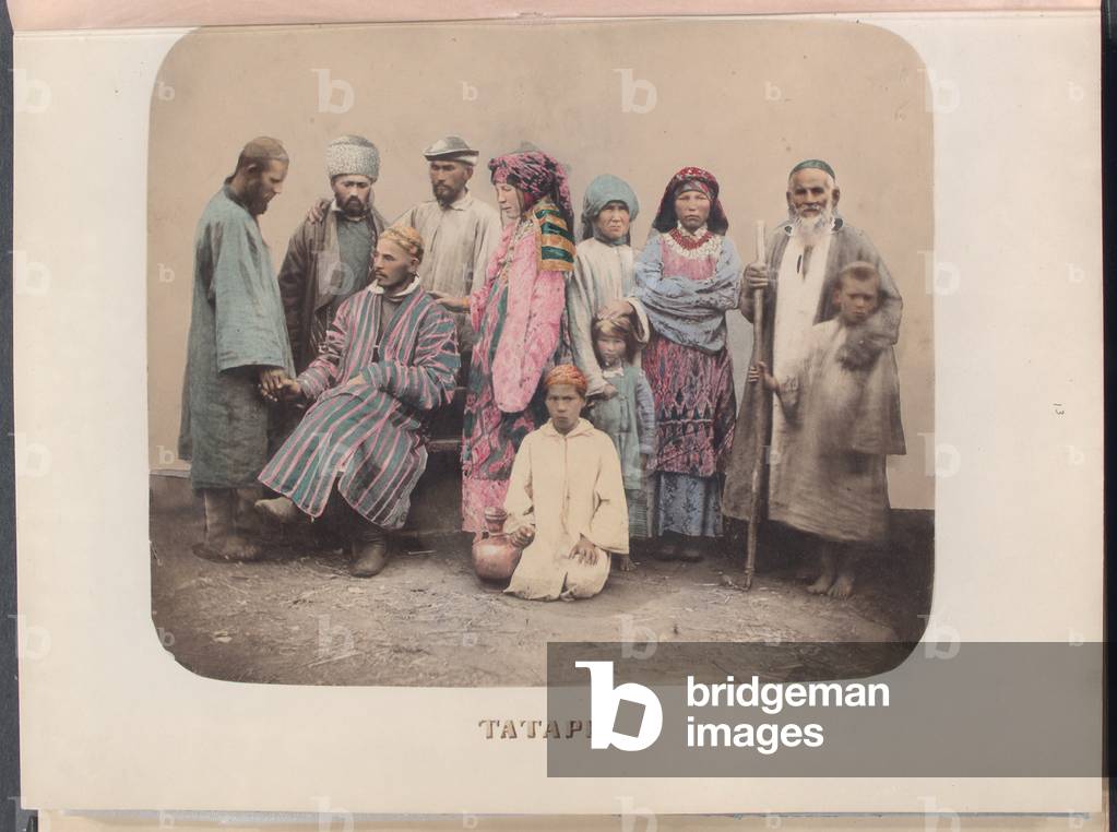 Tatars, 1862 (hand-coloured photo)