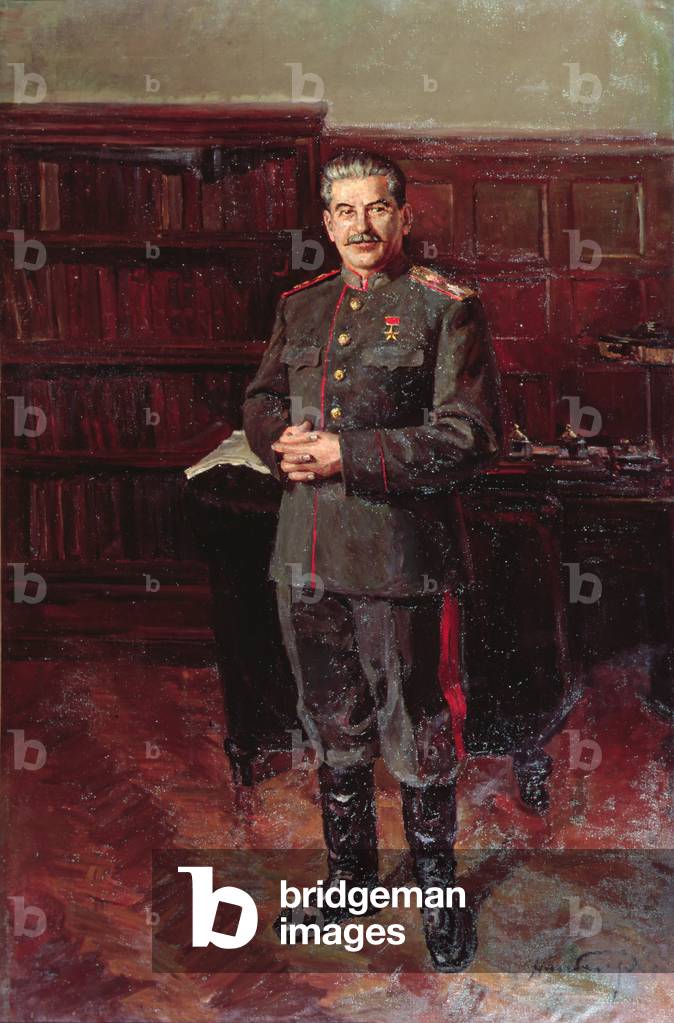 Portrait of Joseph Stalin (1879-1953) 1940s (oil on canvas)