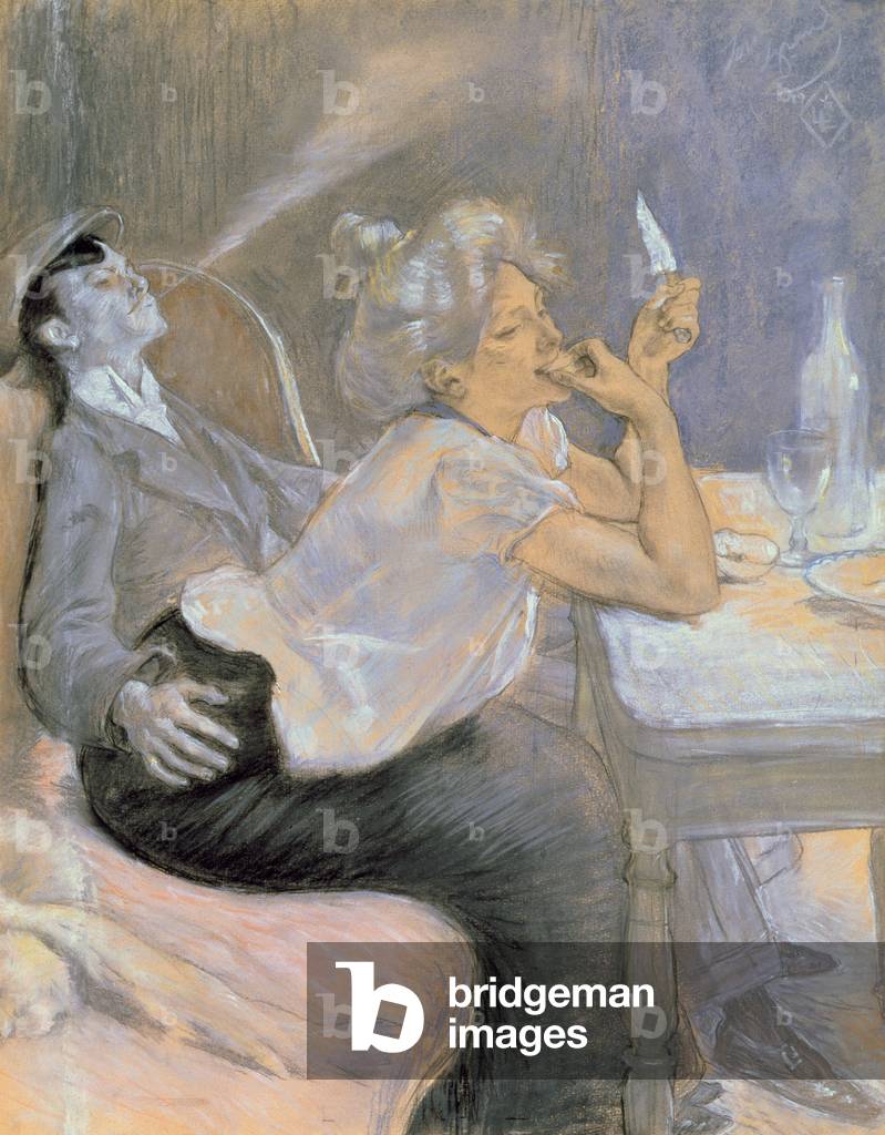 The Apache's Supper, 1901 (chalk and charcoal on paper)