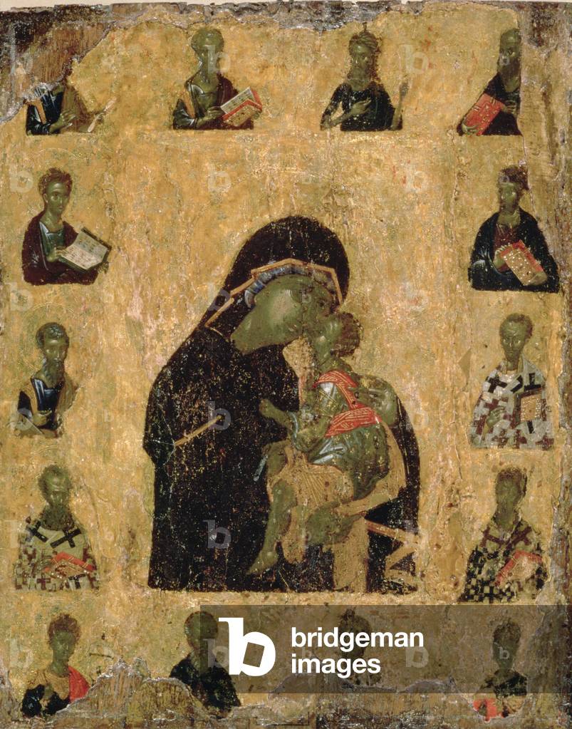 Virgin of Tenderness with the Saints, 1350-1400 (egg tempera and gesso on panel)